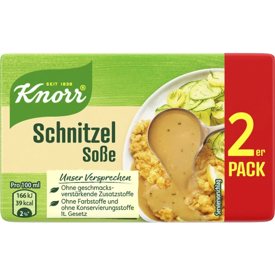 Knorr Schnitzel Soße Ergibt 2x 250ML 50G 3 Knorr Schnitzel Soße Ergibt 2x 250ML 50G