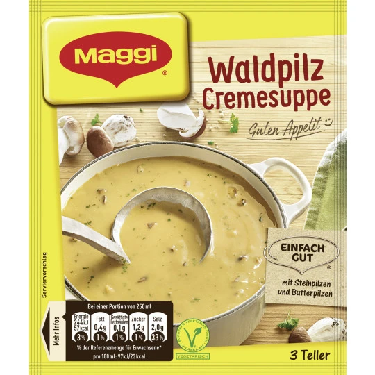 Guten Appetit! Waldpilz Cremesuppe Ergibt 750ML 3 Guten Appetit! Waldpilz Cremesuppe Ergibt 750ML